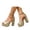 Gold, variant on Women’S Patent PU Closed Round Toe Platform Block Heel Pumps, Shallow Mouth Slip On Chunky High Heel Dress Shoes, Wear-Resistant Casual Office Evening Heels, 1 Pair, Sizes 35 Through 42