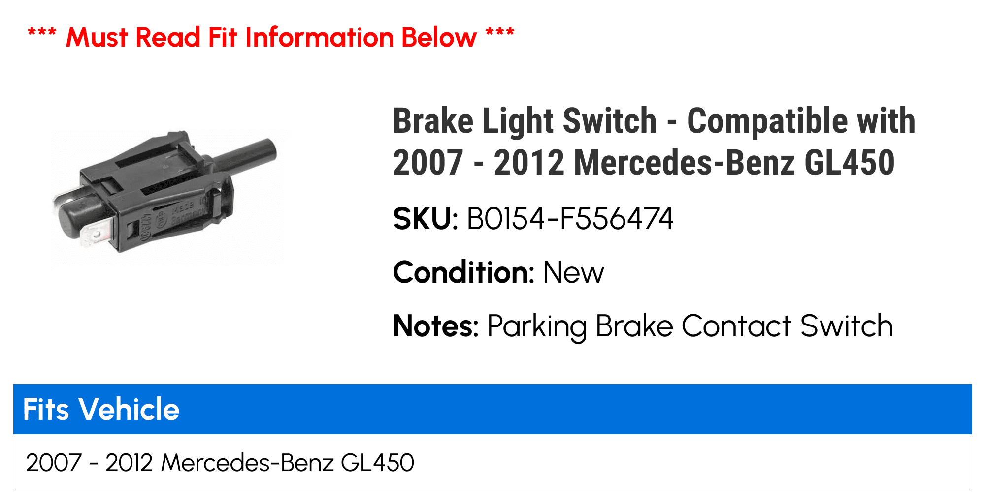Fantastic Wholesale Prices Brake Light Switch For 20072012 Mercedes