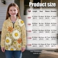 thumbnail image 7 of Uorisanigo Girls Half Zipper Sweatshirts Loose Quarter Zip Pullover Sweatshirts with Long Sleeve Fall Winter Clothes Daisy Flowers Print Half Zip Up Hoodies No Hood for Sports and Daily Wear, 7 of 7