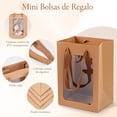 thumbnail image 3 of Paquete de 20 Bolsas de Regalo Kraft con Ventana Transparente, Asas de Cuerda, Ideal para Fiestas, Bodas, Cumpleaños y Envoltura de Regalos (Marrón), 3 of 4