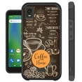 thumbnail image 1 of Compatible with Cricket Debut Smart Hybrid Fusion Guard Phone Case Cover (Coffee House), 1 of 1