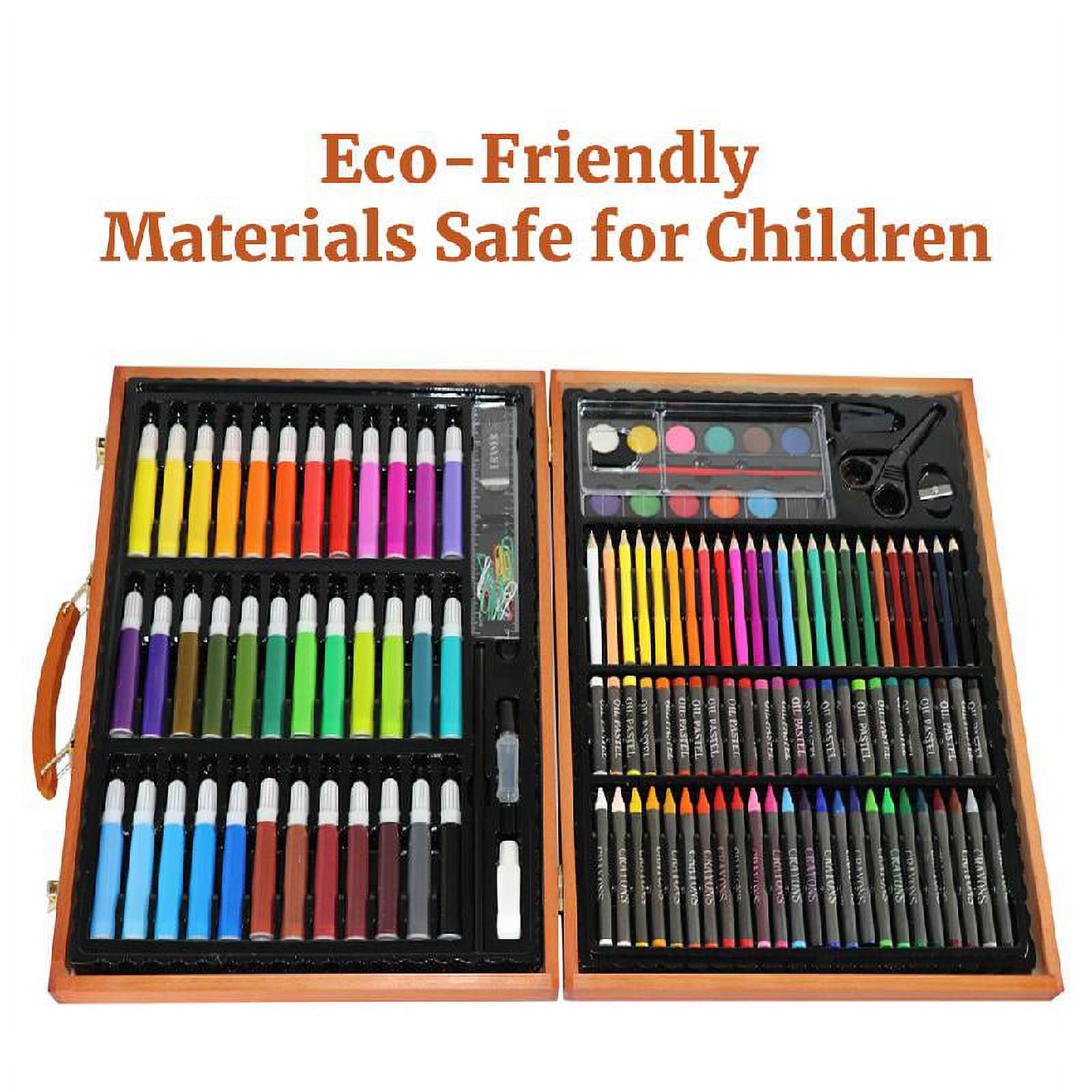 Art Painting Supplies 150 Piece Deluxe Art Set for Adults and Kids, Drawing Painting Kit in Wooden Box