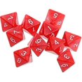 thumbnail image 1 of HSHDLDF 10 Pieces Multi-Sided Polyhedral Dice 8 Sided Game Dice Fit for Dungeons and Dragons Party Table Games (Red), 1 of 1