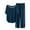 Navy, variant on LYXSSBYX Womens Pajama Sets 2PC Women's Solid Color V Neck Shorts Sleeve Two-piece Comfortable Home Pajamas Set Sports Set