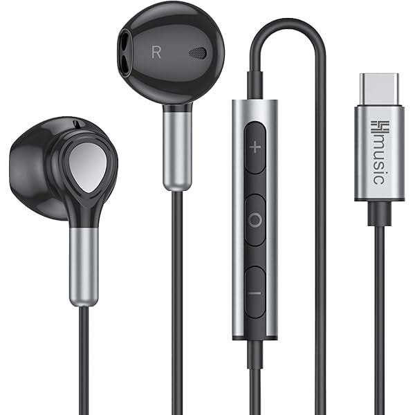 wonima11 USB C Headphones, Type C Earphones Magnetic, Wired Earbuds in-Ear Headset with Mic Volume Control for Android Smart Phones for Samsung Galaxy, Google Pixel, Xiaomi (Black)