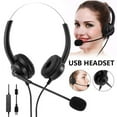 thumbnail image 4 of ODOMY USB Microphone Comfort-fit Headphone, Call Center Headset for Office and Laptop Computers, 4 of 16