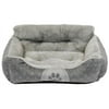 Vibrant Life Small Lounger Dog Bed, 21" x 17", Gray