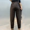 thumbnail image 4 of HUPOM Palazzo Pants For Women Dressy Cargo Pants Trousers High Waist Rise Long Straight-Leg 2XL, 4 of 4