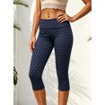 thumbnail image 5 of LMLYSoH Women's Slim Fit Capri Pants Dot Print Leggings Elastic Waistband Cropped Trousers for Party, Daily Wear, 5 of 9