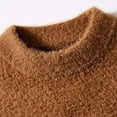 thumbnail image 5 of GPOECD Automne Hiver Chandail-Over Assorti pour la Famille Col Rond Manches Longues Chandail Chaud Doux Confortable Marron, Enfants-150, 5 of 5