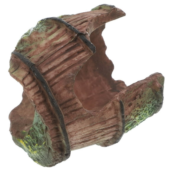 HOOWIFFY Reptile Cave Hideout Multi-Use ABS Bearded Dragon Habitat Accessory for Pet Supplies