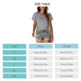 thumbnail image 5 of Camisa de manga corta para mujer,Camiseta de verano de manga corta con encaje para mujer, camiseta con cuello redondo, integración sin costuras, 5 of 5