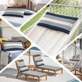 thumbnail image 5 of Navy Blue Grey Stripe Throw Pillow Cover, Pillowcase Protectors with Zipper, Breathable Decorative Lumbar Pillow Case Cover, Modern Art Horizontal Striped Pillow Shams for Couch Sofa 12x20Inch, 5 of 8