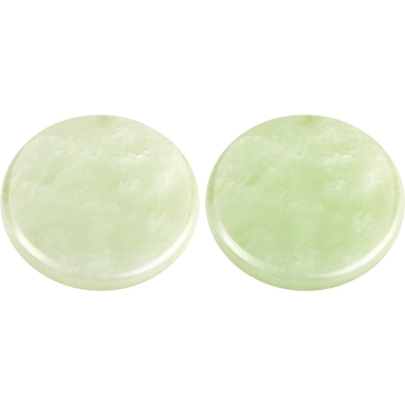 Bememo 2 piezas de piedra de jade para pegamento de pestañas extensión de pestañas redondas de piedra de jade soportes de pegamento para pestañas paleta adhesiva base de soporte de pestañas postizas d
