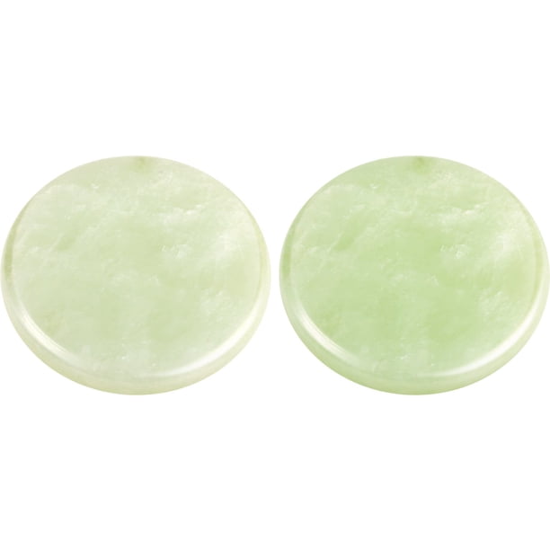 Bememo 2 piezas de piedra de jade para pegamento de pestañas extensión de pestañas redondas de piedra de jade soportes de pegamento para pestañas paleta adhesiva base de soporte de pestañas postizas d