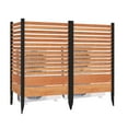 thumbnail image 6 of Uforic Outdoor Privacy Fence Panel - Weatherproof Wooden AC Unit Cover, Backyard & Patio Privacy Screen for Garden, Deck, Brown（1 Panel）, 6 of 8
