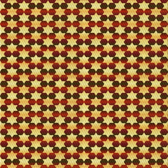 Ahgly Company Indoor Square Patterned Golden Brown Yellow Area Rugs, 5' Square