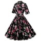 thumbnail image 3 of Vestidos Para Mujer Vestidos Midi Trendy Retro Casual Pullover Estampado Floral Erógeno Vestido Largo de Manga Corta Odeerbi ODB162784, 3 of 6