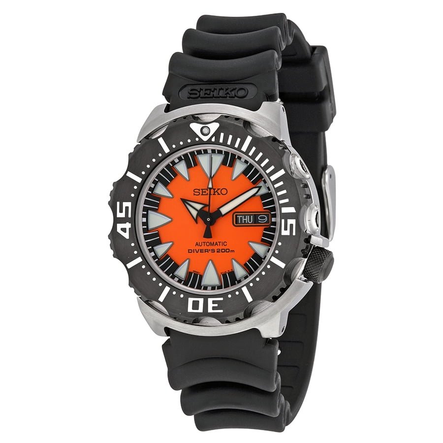 Seiko Men's Divers Automatic Black & Orange Dial Watch SRP315 