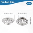 thumbnail image 3 of Uxcell Paquete de 10 Respiraderos Circulares de Soffit, 29mm/1.14 Pulgadas Respiraderos Redondos de Acero Inoxidable con Rejilla para Baño Hogar/ Oficina/Cocina/Armario/Guardarropa [Plateado], 3 of 7