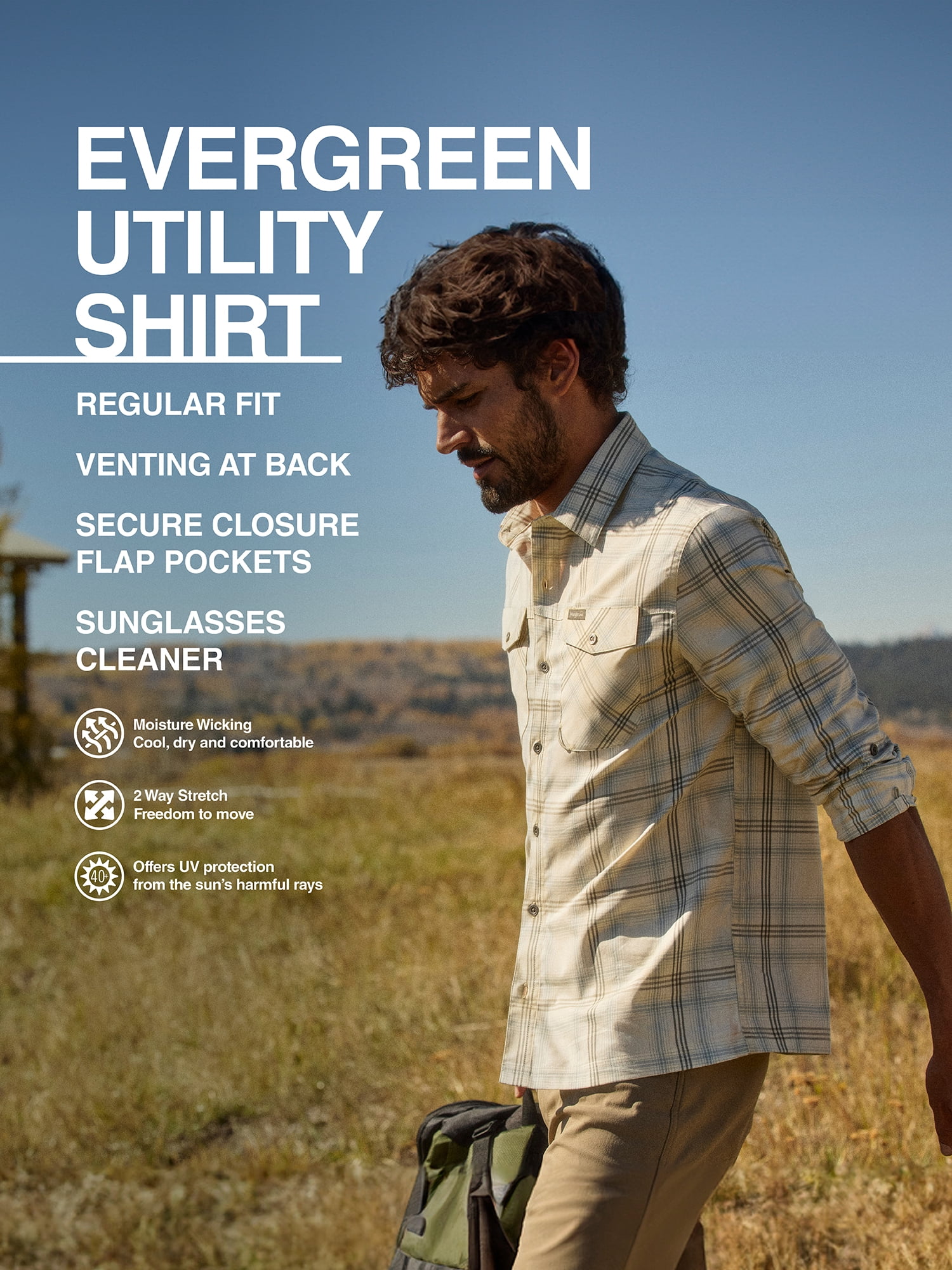 Wrangler Mens Long Sleeve Outdoor Shirt
