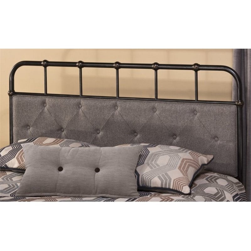Atlin Designs Upholstered King Spindle Panel Headboard in Black
