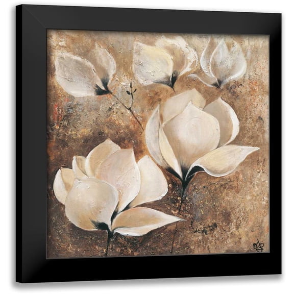 Volynets, Yuliya 12x12 Black Modern Framed Museum Art Print Titled - Magnolia I