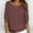 Brown, variant on Babysbule Plus Size Womens Sweaters Women's Round Neck Knitwear Women's Elegant 3/4 Sleeve Comfort Shirt Women's Fashion Clothes