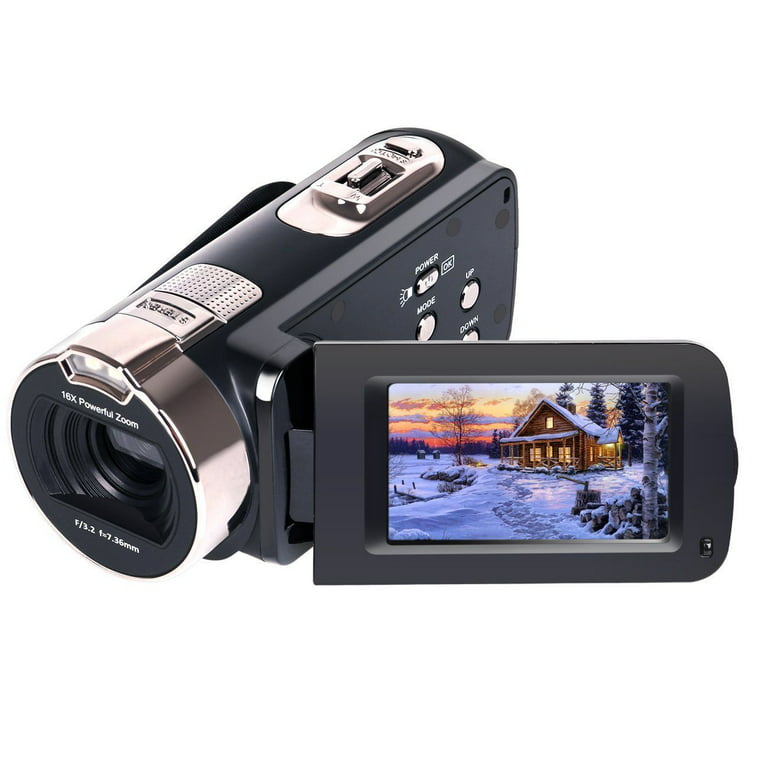 Tagital Camera Camcorder, HD 1080P 24 MP 16X Digital Zoom Video Camcorder  with LCD and 270 Degree Rotation Screen