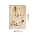 thumbnail image 3 of KUNPENG Mother Day Gifts Birthday Card for Mom, "Hold My Hand Forever" Laser Engraved Wooden Card, Unique Handmade Mother's Day Keepsake Gift for Mom Mama Grandma, Natural Wood, 3 of 5