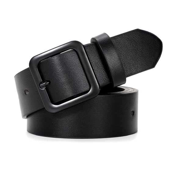 Cinturón de cuero XZQTIVE para mujer para jeans, pantalones y vestidos, negro