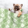 thumbnail image 3 of XMXY Dog Throw Blankets, Soft Cozy Green Rhombus Stripe Plaid Pet Blankets for Couches Machine Washable for Indoor Cats Dogs, Large Size, 3 of 8