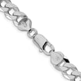 thumbnail image 7 of Auriga Fine Jewelry 925 Sterling Silver Rh-plated 8.5 mm Beveled Curb Chain Necklace for Men 24", 7 of 7