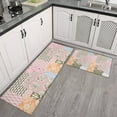 thumbnail image 2 of Pioneer Flower Floral Print Pattern Kitchen Rugs Sets Of 2,Anti Fatigue Kitchen Mat Rugs Non Slip Washable,Decorative Kitchen Floor Mats for Kitchen,Sink,Laundry,17"x30"+17"x47", 2 of 7