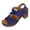 Dark Blue, variant on Women's Sandals Sling Back Shoes Borne Sandals Womens Summer for Women Wedges Tan for Women Size 11 Shoes Sketches Summer Solid Hook Loop Casual Open Toe Square Heels Comfortable Beach Brown 6.5