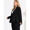 thumbnail image 4 of Blazer de talgrande pamujer con solacon muescas, dobladillo con volantes y péplum, paNavidad Negro 4X, 4 of 6
