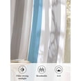 thumbnail image 6 of Sheer Curtains 108 Inches Long 2 Panels Set for Living Room, Blue Grey Striped Semi Sheer Curtains for Windows, Geometric Vertical Stripes Minimalist Voile Window Treatments Rod Pocket Curtain, 6 of 7