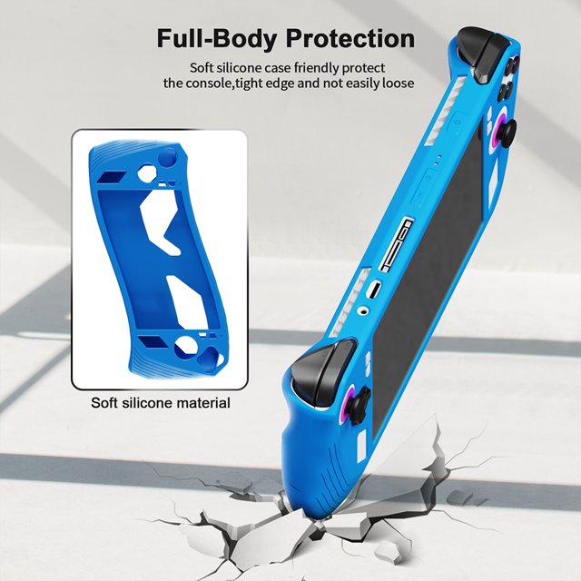 Funda de silicona para consola, funda para consola de juegos resistente al desgaste para ASUS Rog Ally 7 2023