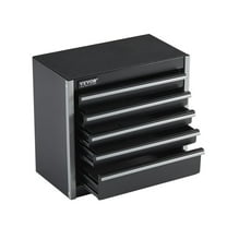 Stanley 8.6 - inch Portable Black Metal Tool Box with 5 Drawers for Efficient Tool Organization