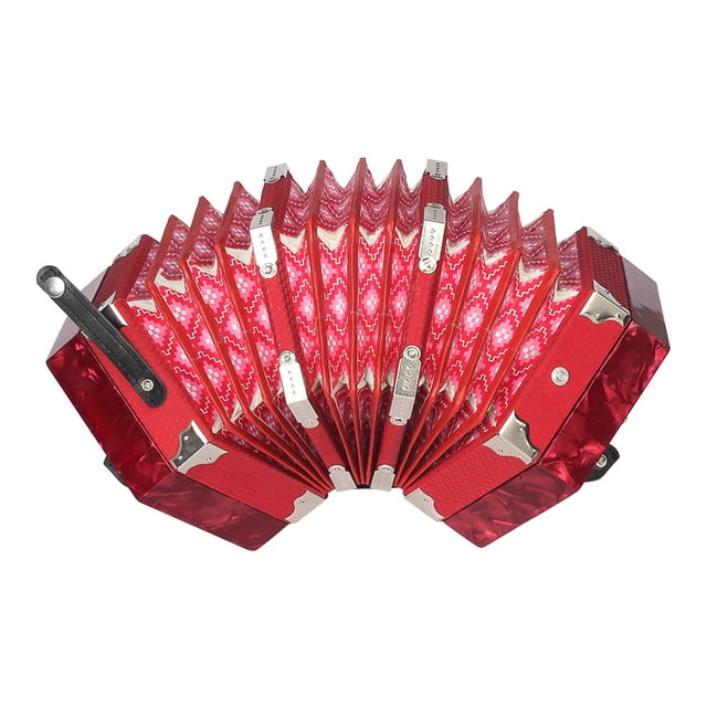 Carrying Concertina Accordion 20-Button 40-Reed Anglo Style with Carrying Bag