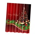 thumbnail image 3 of Cortina de ducha de baño moderna Sunnimix 180 cm x 180 cm diseño navideño Árbol de navidad Cortina de la ducha, 3 of 4