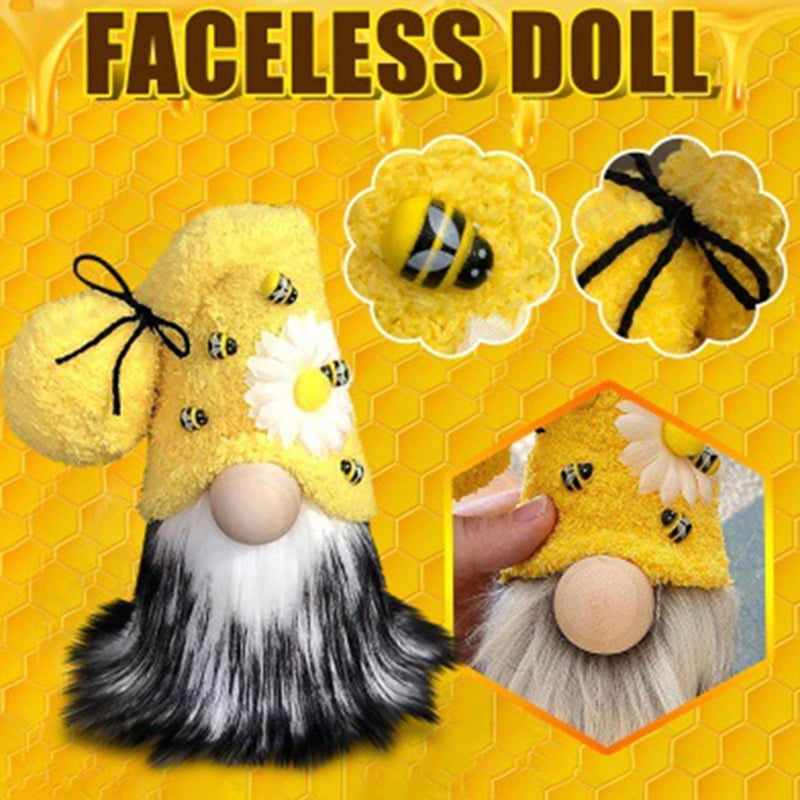 Display Decorative Bumble Bee Unique Handmade Doll Bee with Oversized