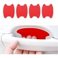 thumbnail image 1 of 4PCS Carbon Fiber Anti-Scratches Car Cup Protector, Non-Marking Auto Door Protective Film, Universal for Most Handles (Red/4PCS), 1 of 6