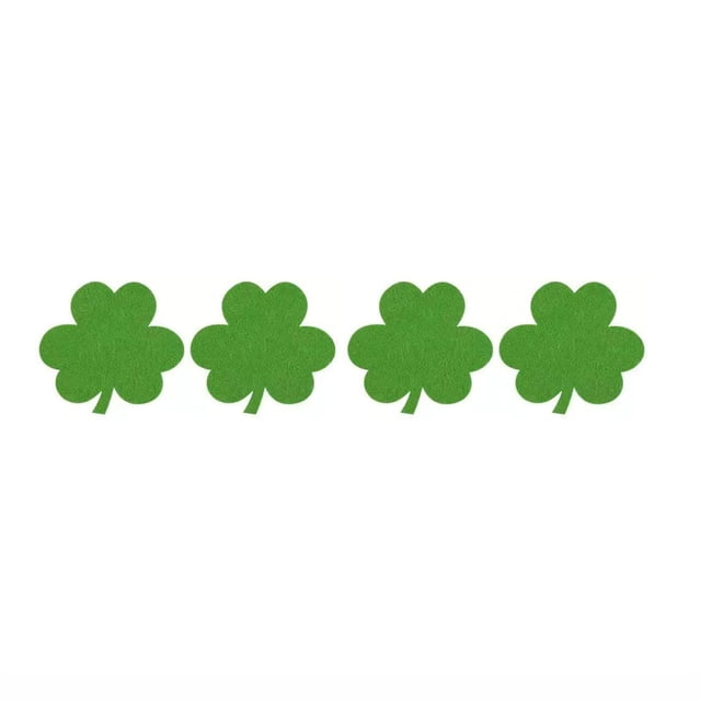 Ohufall 4Pcs St Patricks Day Table Decor Clover Placemats Shamrock Decor Green Home Decor Table Mat Set