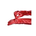thumbnail image 4 of INSPIRE CHIC Women's Faux Leather Gloves Shiny Full Finger Opera Long Evening Warm Glove One Size Red, 4 of 6