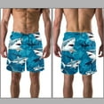 thumbnail image 3 of luoweisi Men's Beach Shorts Quick Dry Swim Trunks with Mesh Lining Shark L, 3 of 5