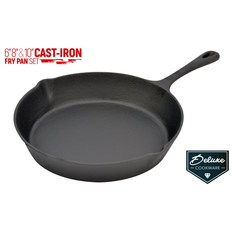 Pre-Seasoned Nonstick Cast Iron Skillet 3-Piece Chef Set 6-Inch 8-Inch and  10-Inch Frying Pans Set Oven Safe Cookware - China Cast Iron Cookware and  Cast Iron Casserole price