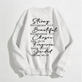 thumbnail image 5 of XIAOCHA Women's "God Says I Am" Letter Sweatshirt Loose Crew Neck Pullover Soft Cozy Trendy Casual Everyday Streetwear Sweatshirt, 5 of 8