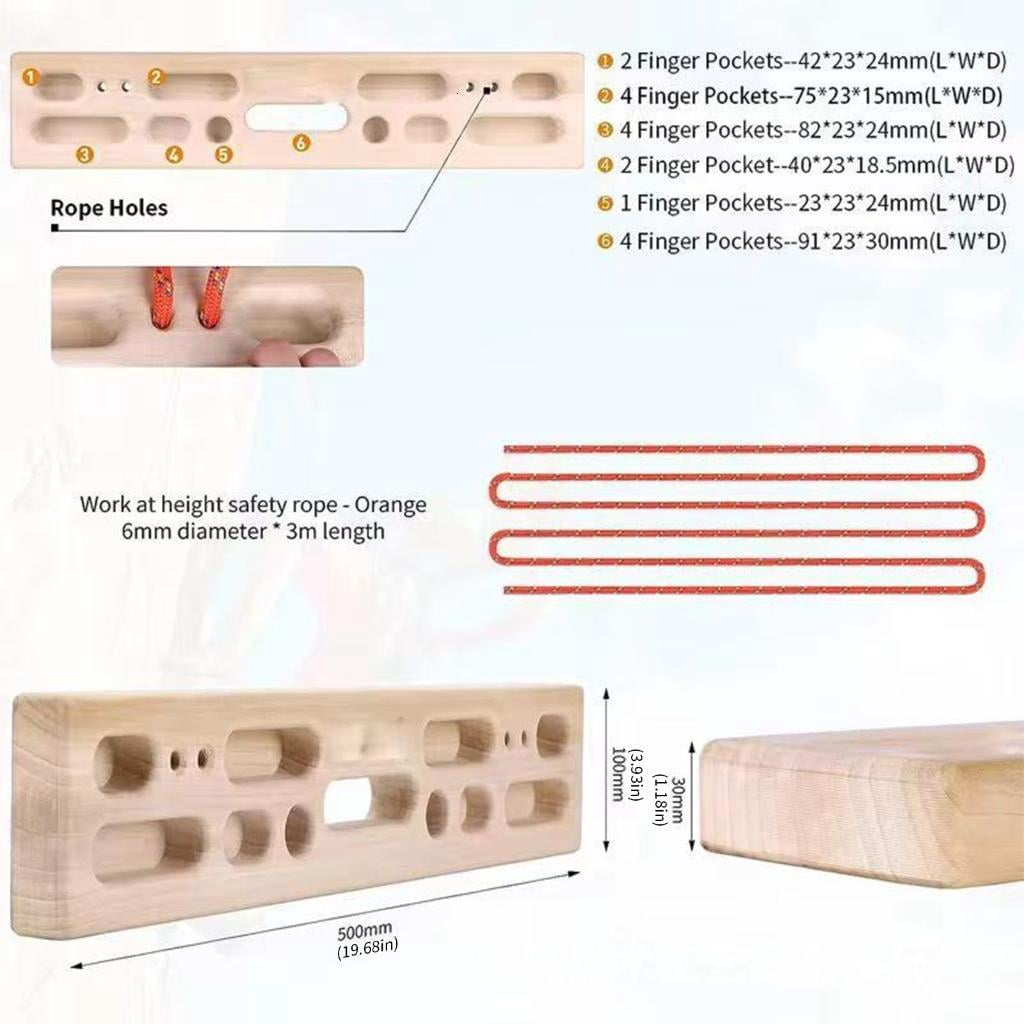 Indoor Climbing Hangboards Durability Boxwood Hangboards Portables Hangboards