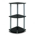 thumbnail image 1 of Furinno 12077BK/GY Turn-N-Tube 3-Tier Corner Display Rack Multipurpose Shelving Unit, Black/Grey, 1 of 2